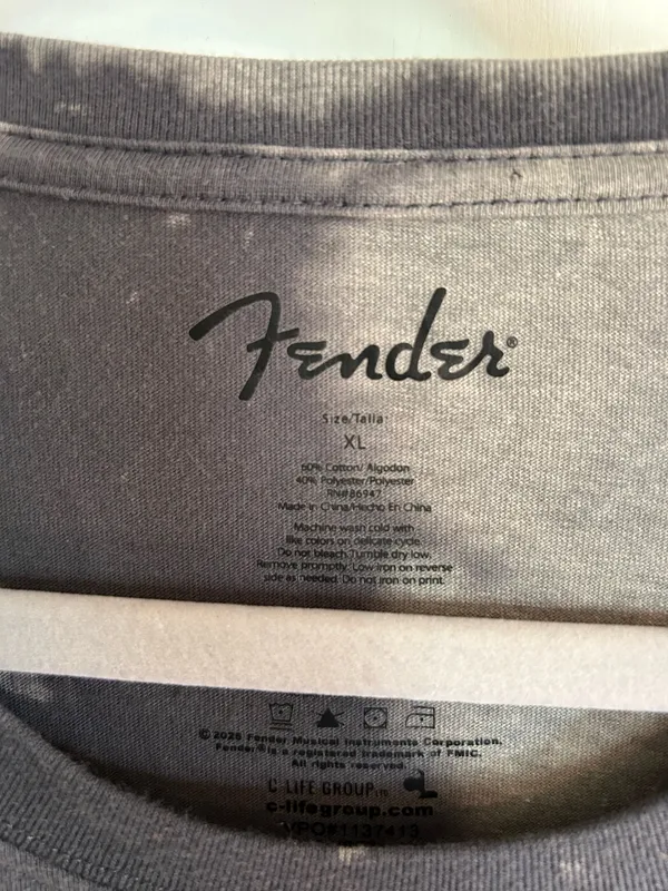 Fender tee Gray Size XL - Image 3