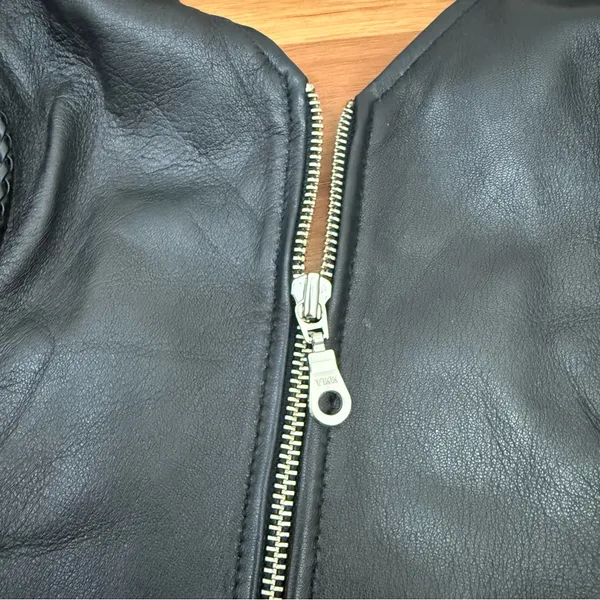 Vintage FIRST Black 100% Genuine Leather Biker Vest Women’s Halter Vest Size M - Image 9