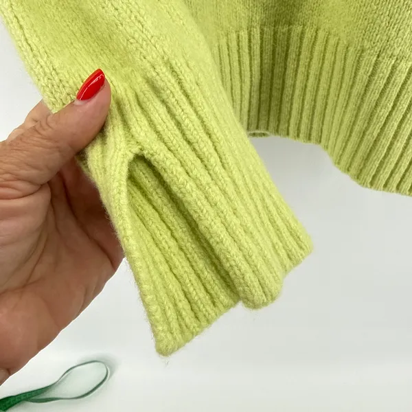Favorite Daughter The William Sweater Citron Green V-Neck Wool Cashmere M EUC‎ - Image 6