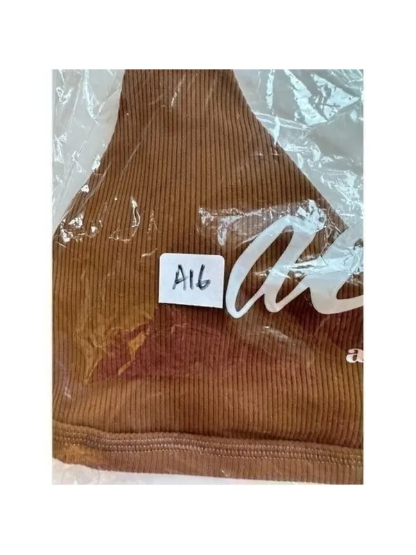 Size S OFFLINE by Aerie Ribbed Plunge Sports Bra in Medium Brown - Image 5