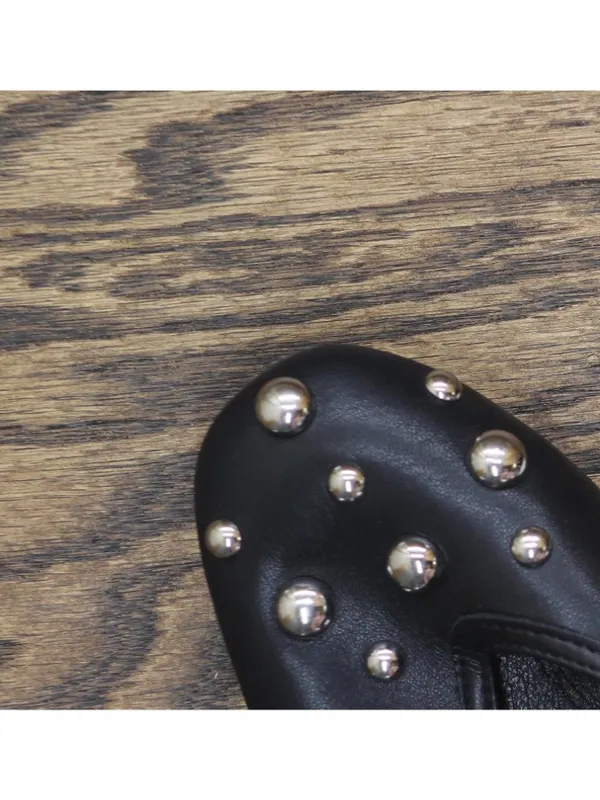 A New Day Womens Sammie Studded Ballet Flats 94462298 Black 6M - Image 10