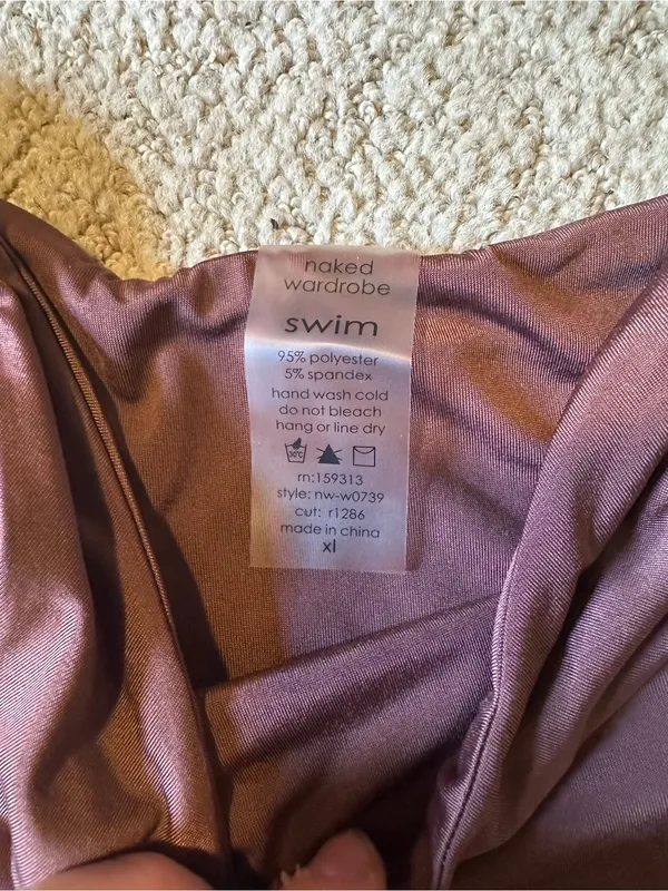 NWT Naked Wardrobe Swim bikini set brown extra large - Image 3