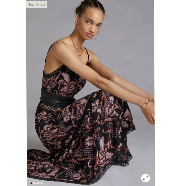 Anthropologie Embroidered Maxi Dress - Image 5