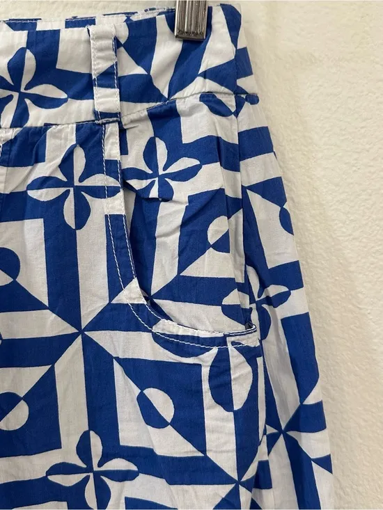 Free‎ People Menocra Cropped Printed Pant in Cobalt Size 2 - Image 7