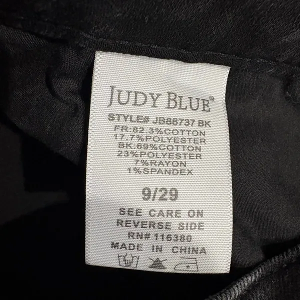 Judy Blue High Waisted Distressed 90s Straight Jean 9/29 Women’s Black - Image 5