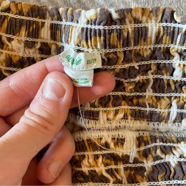 Aerie Leopard Print Linen Mini Skirt XS - Image 2