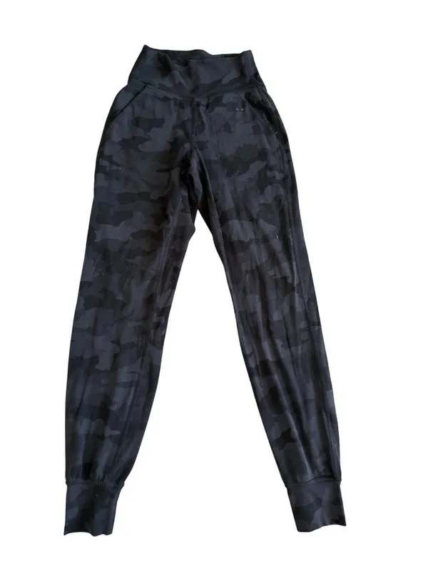 LULULEMON Gray Camo Jogger Active Pants Size 00 - Image 6