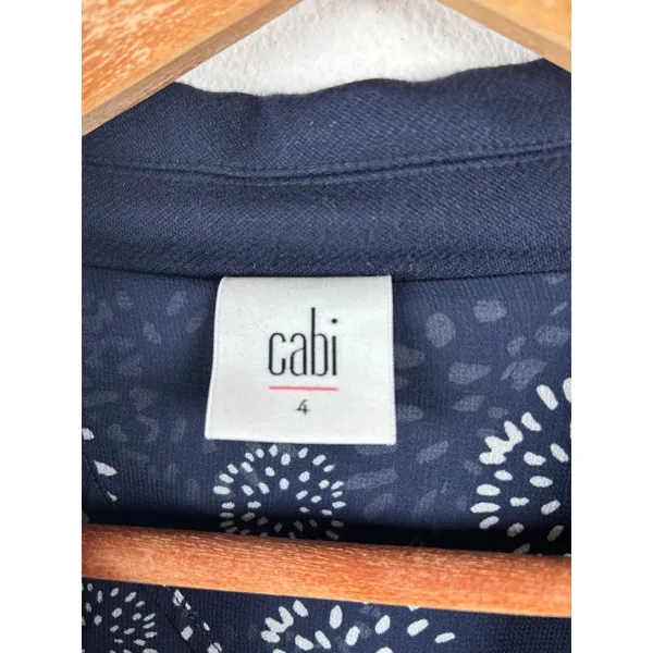 Cabi Size‎ 4 Navy Blue Double Breasted Blazer Gold Anchor Buttons Professional - Image 4