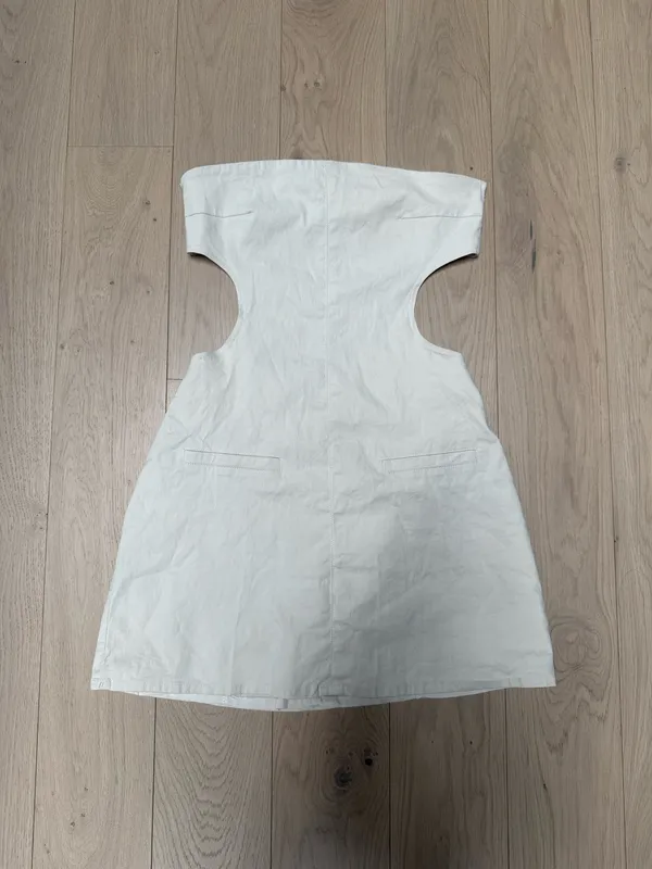 White Fox “Talk Back” Mini Dress Oatmeal - Image 2