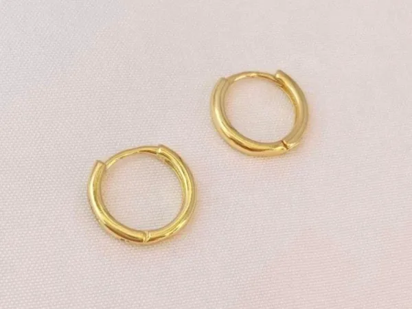Small Hoop Earrings,10mm Gold Hoop Earrings - Image 2