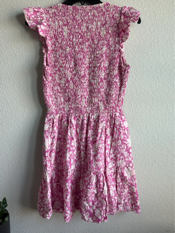 Universal Threads Pink Floral Smocked Mini Dress XS Cottagecore Style - Image 2