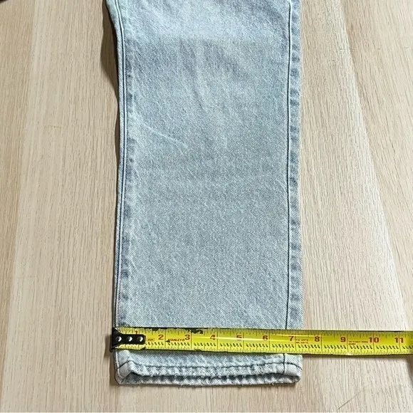 PacSun Light Wash High Rise Straight Button Fly Jeans 27‎ Cotton Casual Academic - Image 9