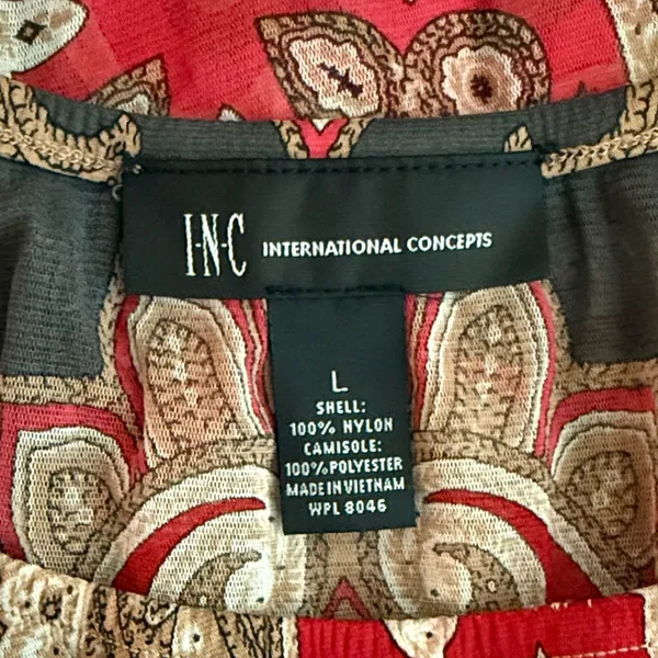 INC International Concepts size large Red sheer like top - Image 3