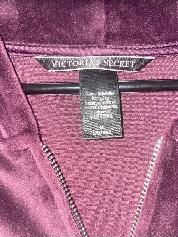 Victoria's Secret Velour Zip up Hoodie in Plum - Image 2