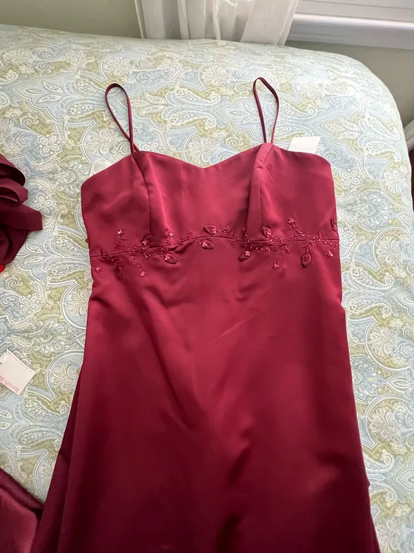 David’s Bridal Burgundy Dress - Image 10