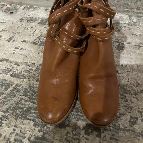 Frye Brown Naomi Pickstitch Shootie Boots Size 6 US - Image 3