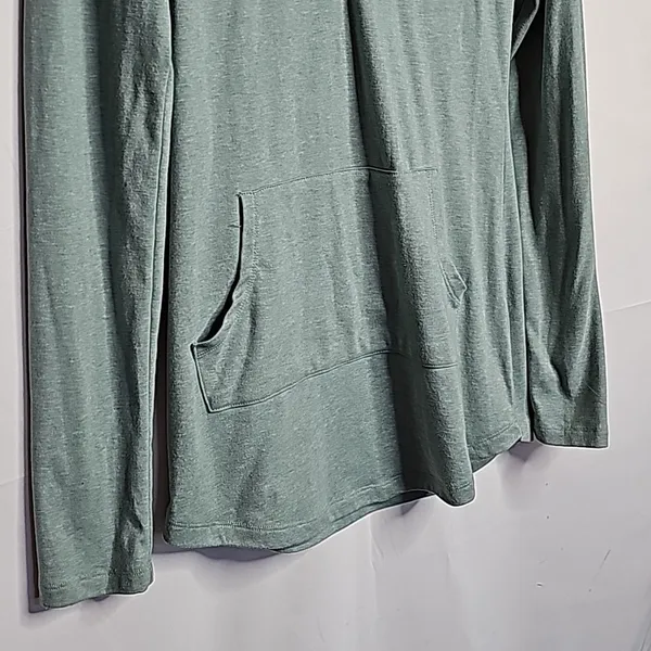 Patty Boutik 1/4 zip light green collared kangaroo pocket long sleeve shirt sz L - Image 4