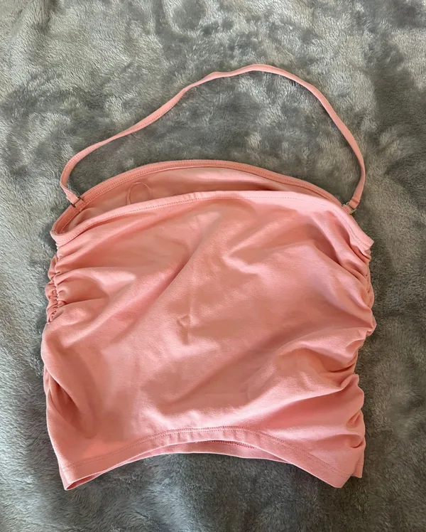 Abercrombie Light Pink Crop Top - Image 2