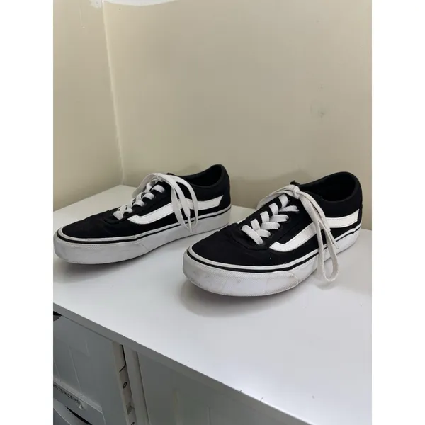 Vans Ward Canvas Black White Classic Women’s Size 6 Casual Classic Skater Grunge - Image 4