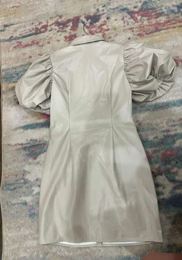 leather dress Tan - Image 3
