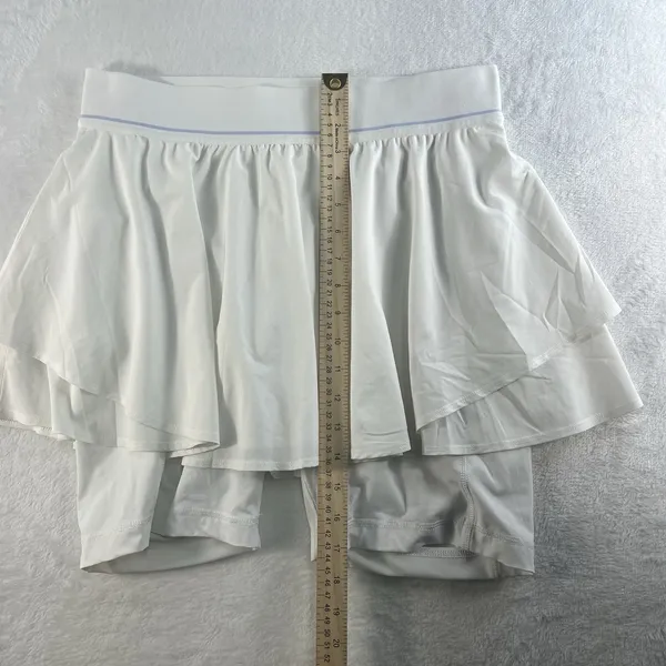 Lululemon Size 10 Court Rival High Rise Skirt Run Tennis White Women's Athletic - Image 15
