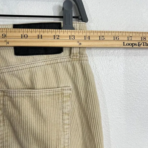 BDG Urban Outfitters Mom High Rise Corduroy‎ Pants Size 26 Washed Faded Beige - Image 6