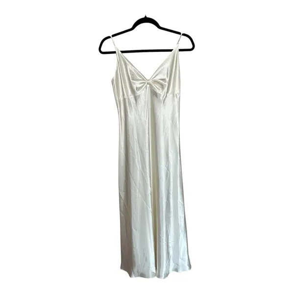 Jones New York Vintage Satin Ivory 2pc Slip Dress Set Size Medium NWT Bridal Boudoir - Image 5