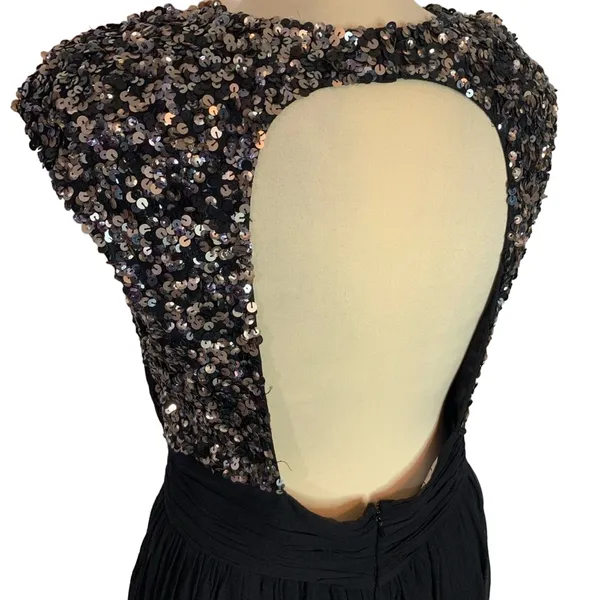 Scala silk sequined open back fit flare‎ dress - Image 2