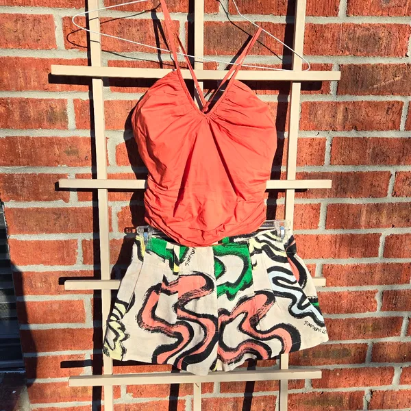 Young Fabulous & Broke Orange Cotton Top S - Image 3