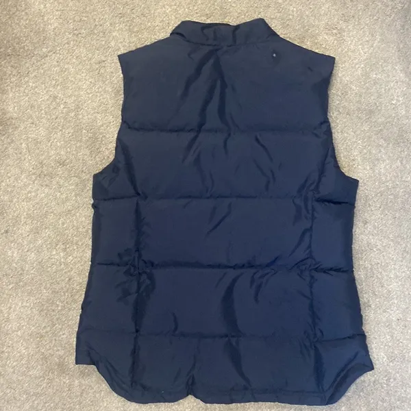 J. Crew Navy Blue Full Zip Down Puffer Vest Size S - Image 3