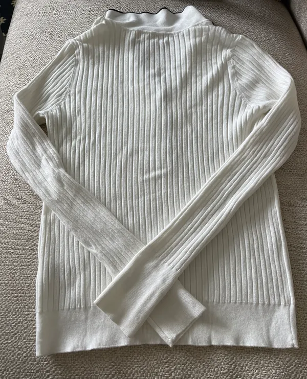 Marled Reunited Ivory Sweater With Black Tipping - Image 6