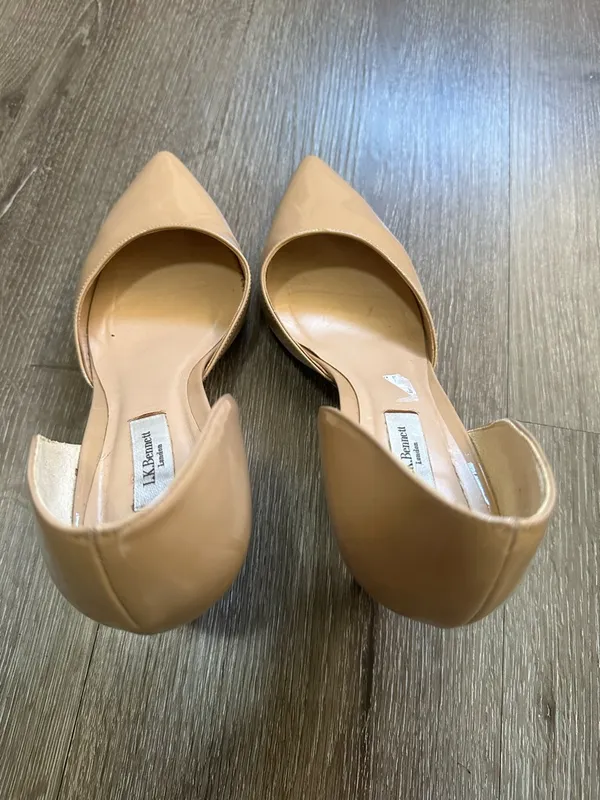 LK Bennett Nude Patent D'Orsay Pointed-Toe Pumps - Image 4