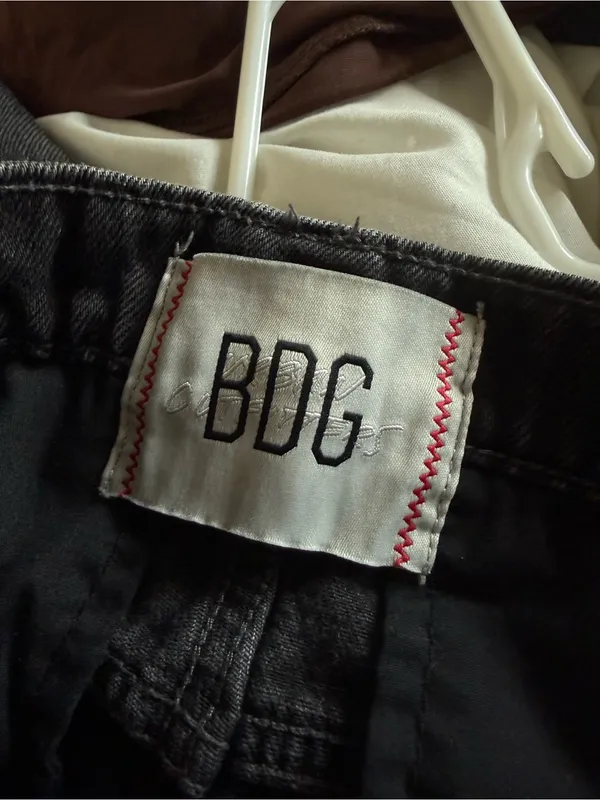 Urban Outfitters Black Washed Cargo Jeans - Image 4