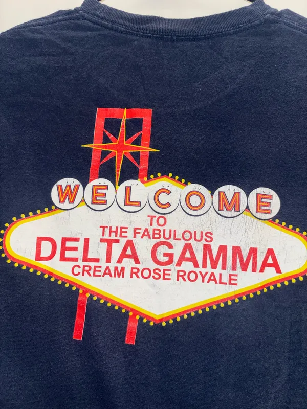 Gildan Delta Gamma DG Long Sleeve Vegas Themed T-Shirt - Image 3