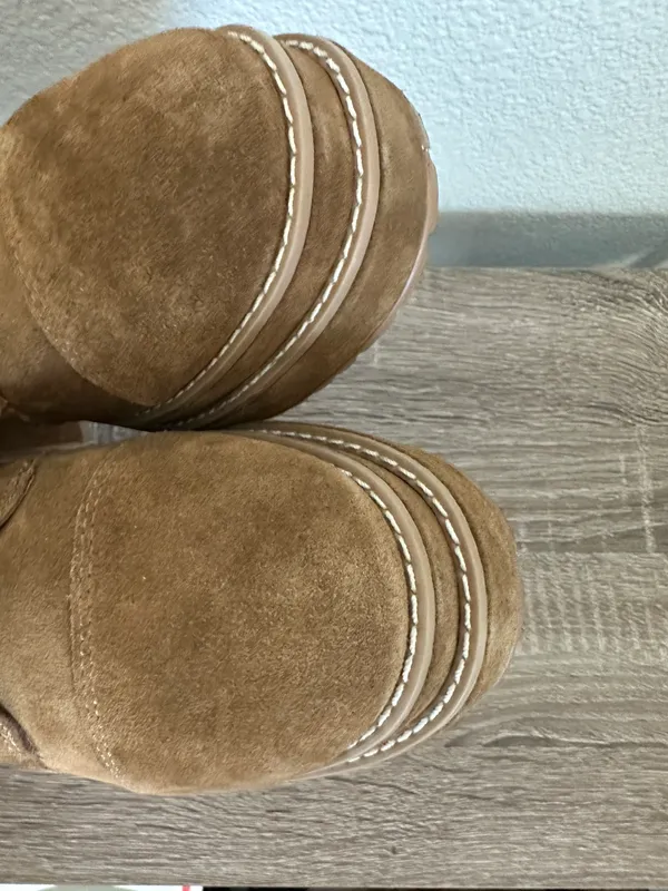 Steve Madden Ember Tan Suede Chunky Heeled Boots~8 - Image 5