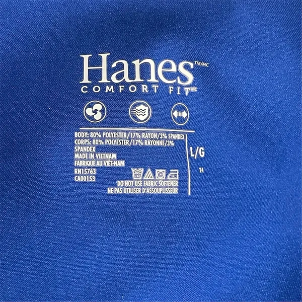 Hanes Scrubs Pants Womens Size L Blue Straight Leg Drawstring Medical NWT - Image 4