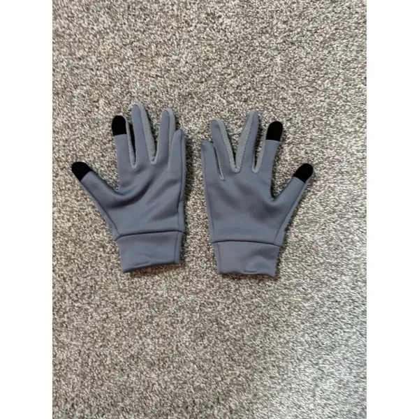 Nike Womens Gray Reflective Running Gloves Touch Screen Compatible Sportswear - Image 2