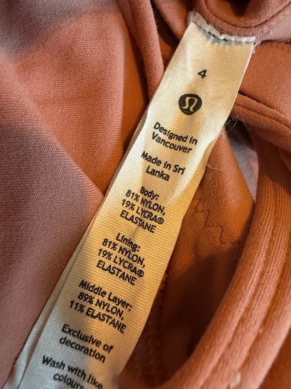 Lululemon Align Peach Pullover Tank Top Workout Athletic Stretch Size 4 Women's - Image 9