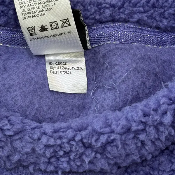 Disney Nightmare Before Christmas Fleece Long Sleeve Plush Pajama Top Purple M - Image 13
