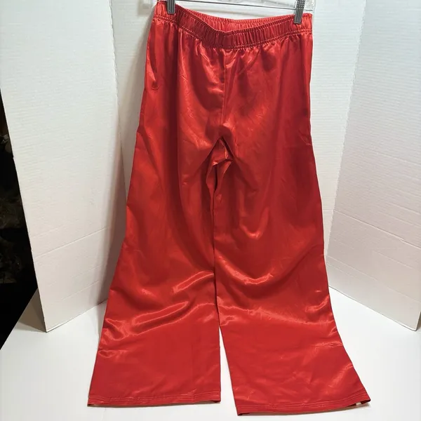 Offline By Aerie Your A Winner Satin Trousers Small Wide Leg Athleisure - Image 5