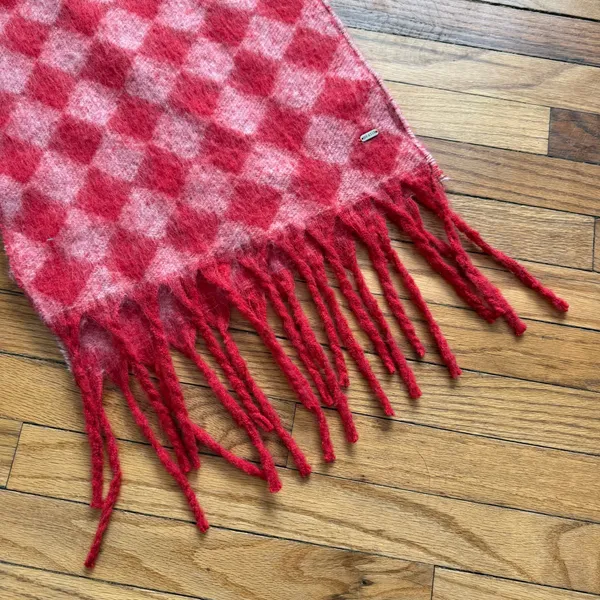 Checkered Scarf Red - Image 7