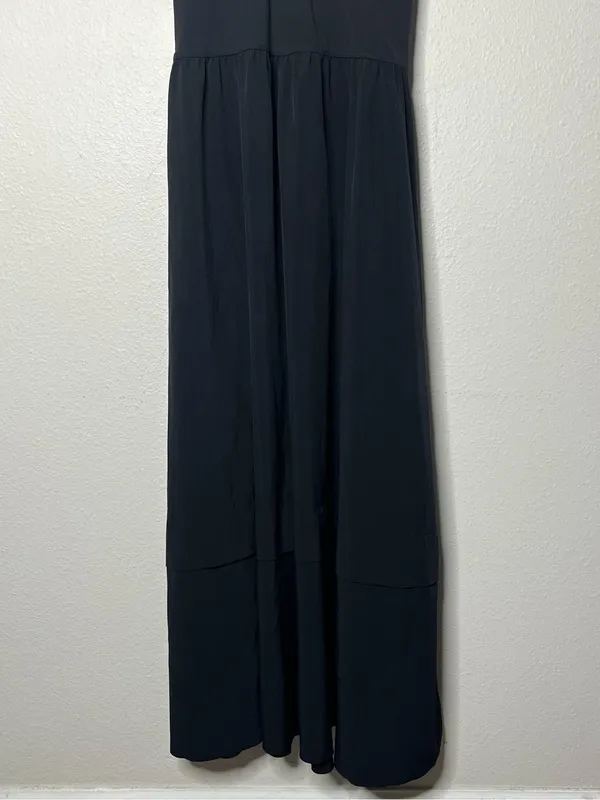 Athleta Black Elation V Neck Hybrid Midi Dress Athleisure Casual - Image 6