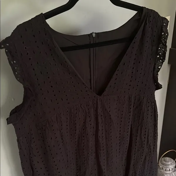Eyelet Lace Black Romper Size XL - Image 2
