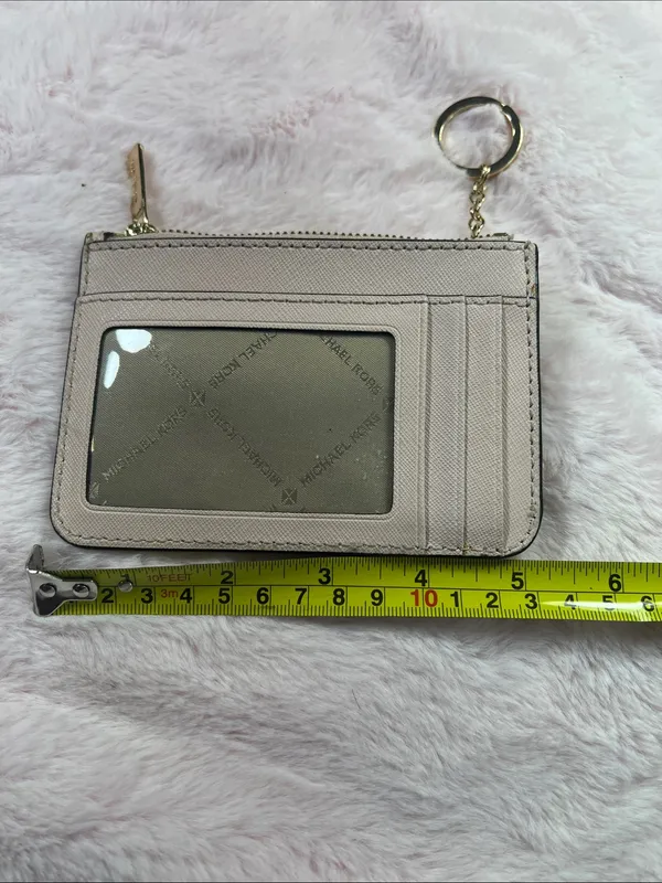 Michael Kors Pale Pink Saffiano Zip Card Case with Keyring D7 - Image 4
