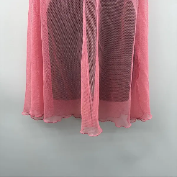 Victoria's Secret Lace‎ Slip Dress Pink Embroidered Lingerie Y2K Babydoll Large - Image 5