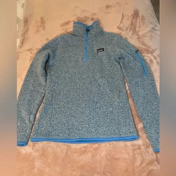 Women’s Blue Patagonia Jacket 1/4 Zip Pullover Size XS - Image 2