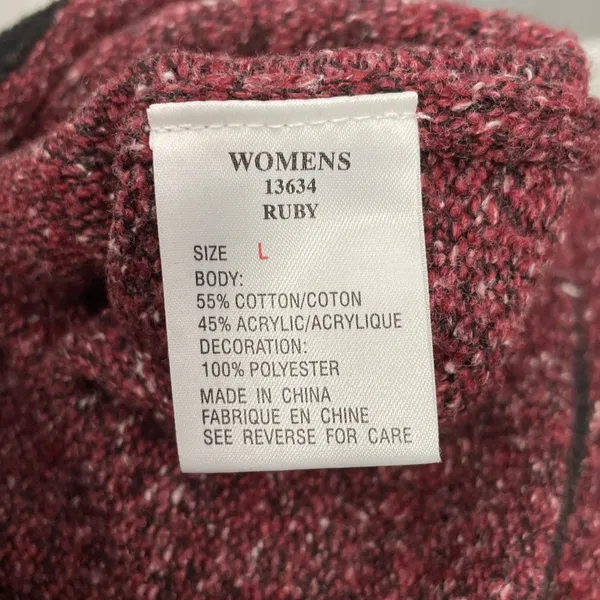Woolrich Ruby Sweater Vest Size Large Embroidered Cabincore Winter Snowflake - Image 7