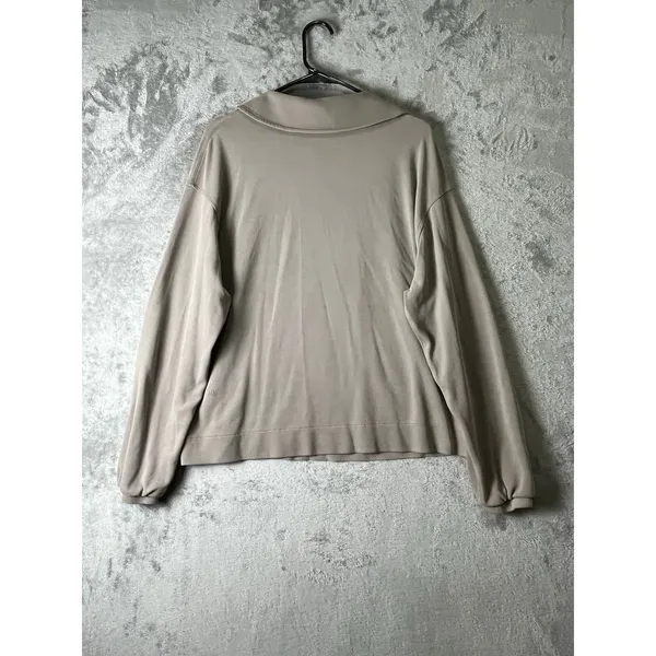 Lululemon Softstreme Pique Oversized Long-Sleeve Polo Shirt Warm Ash Grey Small - Image 3