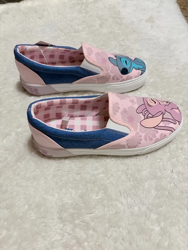 Disney stitch and angel slip on sneakers size 7.5 - Image 6