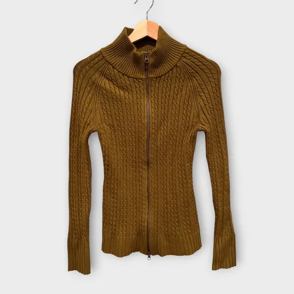 NEW Free People Eliza Cable Zip-Up Cardigan Size Small - Image 5